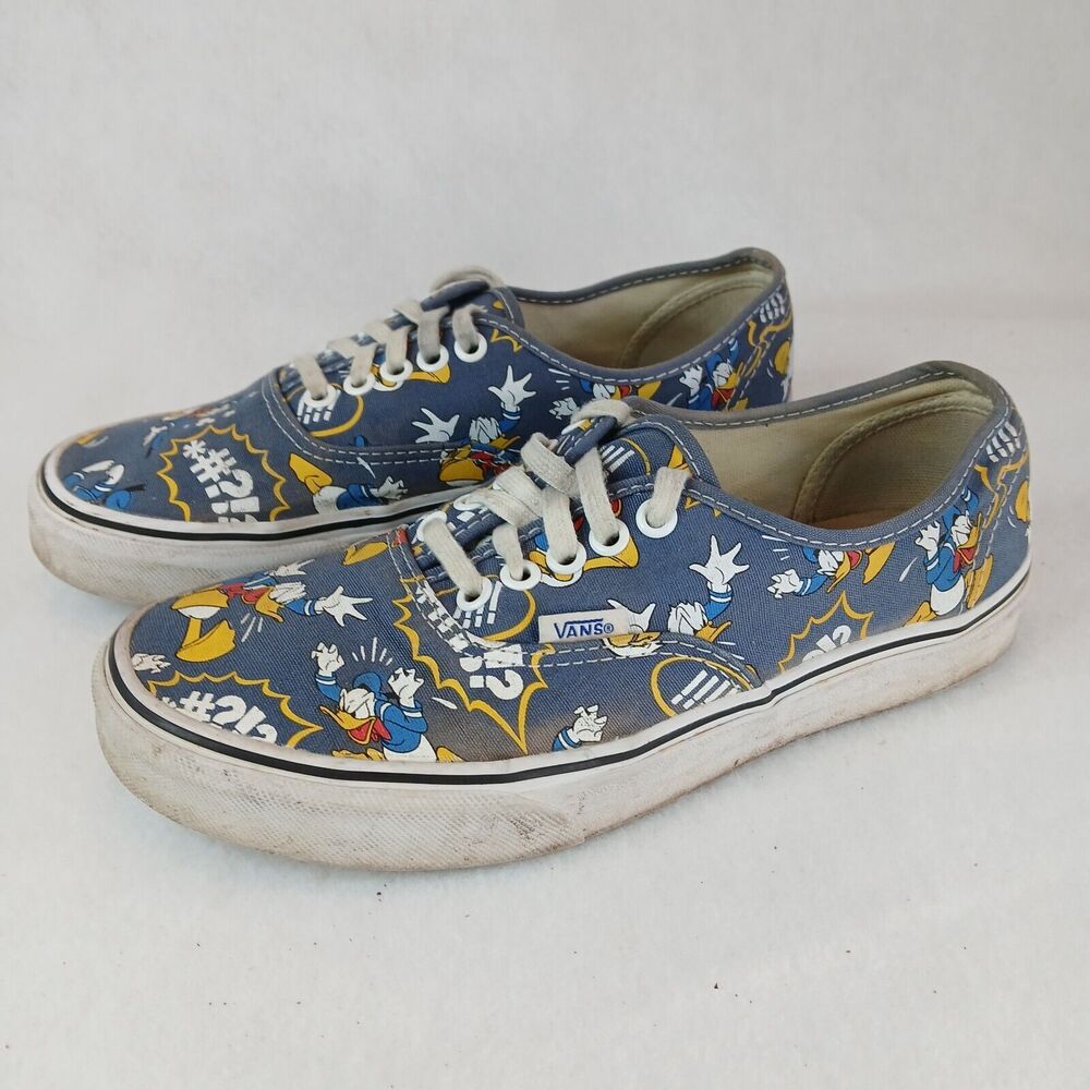 Vans Kids Children Youths Big Girls Shoes Authentic Disney Donald Duck Size 6.5